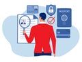 KYC or know your customer with business verifying the identity of its client`s
