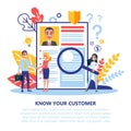 KYC or know your customer concept. Idea of business