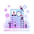 KYC or Know Your Customer Concept, Process of Business Verifying of Clients Identity and Assessing their Suitability