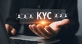 Know your customer kyc identity verification digital security compliance process online regulation technology Royalty Free Stock Photo