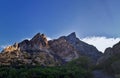 Kyhv Peak renamed from demeaning slur Squaw Mountain, view from hiking path, Wasatch Range, Provo, Utah. Royalty Free Stock Photo