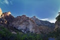 Kyhv Peak renamed from demeaning slur Squaw Mountain, view from hiking path, Wasatch Range, Provo, Utah. Royalty Free Stock Photo