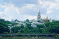 Kyiv cityscape with with Kiev Pechersk Lavra monastery. Kiev Pechersk Lavra or the Kiev Monastery of the Caves.