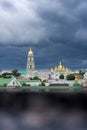 Kyiv Pechersk Lavra under a dark stormy sky Royalty Free Stock Photo