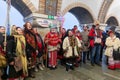 Kyiv residents sing Christmas carols in a metro station