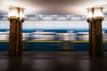 Kyiv subway station interior with no people