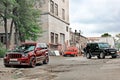 Kyiv, UA - September 4, 2012: Jeep Grand Cherokee SRT-8 and Mercedes G55 AMG