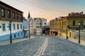 Anrdriyvsky Uzviz street without tourists during quarantine time in Kyiv, Ukraine