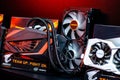 Kyiv, Ukraine - April 12, 2019: Gigabyte AORUS Graphics Cards Royalty Free Stock Photo
