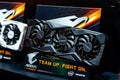 Kyiv, Ukraine - April 12, 2019: Gigabyte AORUS Graphics Cards Royalty Free Stock Photo