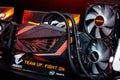 Kyiv, Ukraine - April 12, 2019: Gigabyte AORUS Graphics Cards Royalty Free Stock Photo