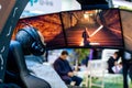 Kyiv, Ukraine - April 12, 2019: Man are playing a video game in the Acer Predator Thronos