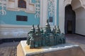 Model of St. Michael`s Golden-Domed Monastery in Kyiv, Ukraine for blind people to see the monument