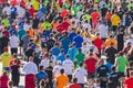 People running city marathon in Kiev Royalty Free Stock Photo