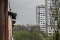 Residential area during dust storm in Kyiv on 16 april.