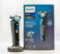 Modern Philips electric shaver 7000 series closeup against white