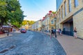 KYIV, UKRAINE, AUGUST 28, 2019: Colorful houses at Andriyivsky Uzviz street in Kiev, Ukraine Royalty Free Stock Photo