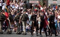 A column of Latvian soldiers at the celebration of 30 years of independence of Ukraine