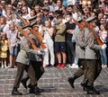 A column of soldiers of the Czech Republic at the celebration of 30 years of independence of Ukraine