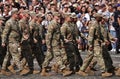 A column of US soldiers at the celebration of 30 years of independence of Ukraine