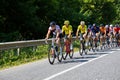 Kyiv. Ukraine. August 19. Group of professional cyclists during the cycling race before Independence Day Royalty Free Stock Photo