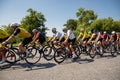 Kyiv. Ukraine. August 19. Group of professional cyclists during the cycling race before Independence Day