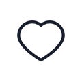 Kyiv, Ukraine - August 1, 2021: Heart black line icon. Popular instagram media element. Like symbol