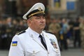 KYIV, UKRAINE - AUGUST 24, 2016: Military parade in Kyiv, dedicated to the Independence Day of Ukraine. Ukraine celebrates 25th an Royalty Free Stock Photo