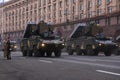 KYIV, UKRAINE - AUGUST 24, 2016: Military parade in Kyiv, dedicated to the Independence Day of Ukraine. Ukraine celebrates 25th an Royalty Free Stock Photo