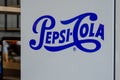 Kyiv, Ukraine - August 06, 2021: Pepsi-Cola logo on the refrigerator