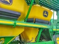 Kyiv, Ukraine - August 24, 2020: Pneumatic trailer Pneumatic seed loader John Deere 1910