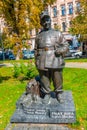 KYIV, UKRAINE, AUGUST 28, 2019: Statue of good soldier Svejk in