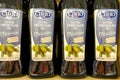 Kyiv, Ukraine 28.07.2023: - Cirio Cucina classico olive oil in glass bottles in shelf in supermarket for sale