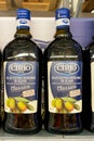 Kyiv, Ukraine 28.07.2023: - Cirio Cucina classico olive oil in glass bottles in shelf in supermarket for sale