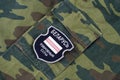 KYIV, UKRAINE - Feb. 25, 2017. Republic of Belarus Army uniform badge