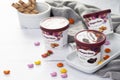 KYIV, UKRAINE - FEBRUARY 06, 2022: HAAGEN-DAZS vanilla ice cream in buckets Royalty Free Stock Photo