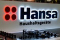 Kyiv, Ukraine - February 09, 2019: Hansa Logo in the shop. Hansa is a well-known European brand of household appliances