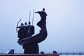 Monument to Founders of Kyiv: Kiy, Schek, Khoryv and their sister Lybid. Close-up photo Royalty Free Stock Photo