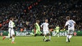 KYIV, UKRAINE - FEBRUARY 24, 2016: UEFA Championes League game with Dynamo Kyiv and Manchester City FC