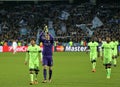 KYIV, UKRAINE - FEBRUARY 24, 2016: UEFA Championes League game with Dynamo Kyiv and Manchester City FC