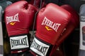 Kyiv, Ukraine - January 27, 2019: Everlast Boxing Gloves for sale in the store