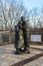 Monument to Italian prisoner of war Luigi Pedutto and consigned to forced labor Ukrainian Mokrin Royalty Free Stock Photo