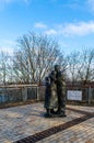 Monument to Italian prisoner of war Luigi Pedutto and consigned to forced labor Ukrainian Mokrin Royalty Free Stock Photo