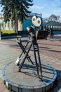 Monument: filmmaker, observer in Kyiv, Ukraine on January 12, 2020.