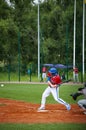 Kyiv, Ukraine - July 23, 2023: Baseball game with Ukrainian and Cuban sport team who support and are allies of Ukraine by Cuba.