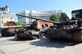 Kyiv, Ukraine, July, 2022: Exhibition of Russian military equipment destroyed by the Ukrainian army Royalty Free Stock Photo