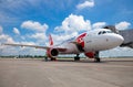 Airbus A320-214, Czech Airlines aircraft OK-HEU. The plane at the airport Terminal. Airport apron