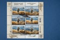 Limited edition of Ukrainian postage stamp `Russian warship, go...`. Snake Island postmark. Maximum card or maxi-card canceled for