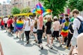 Kyiv, Ukraine - June 23, 2019. March of equality. LGBT march KyivPride. Gay parade