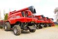 Kyiv, Ukraine - June 16, 2020: Modern Axial-Flow 140 by Case IH combine at road at Kyiv, Ukraine on June 16, 2020